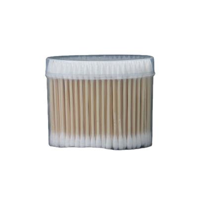 China 230pcs Disposable Bamboo Stick Double End Headed Tip Cotton Swabs for sale