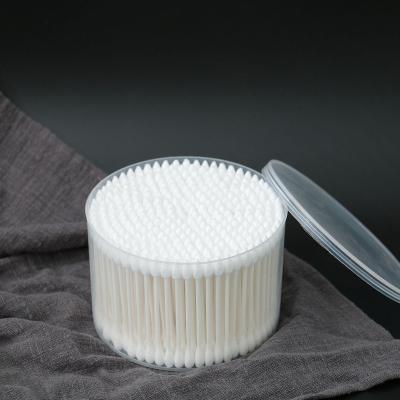 China 300pcs Disposable Customized Extra Cotton Tip Double End Paper Stick Cotton Swab for sale