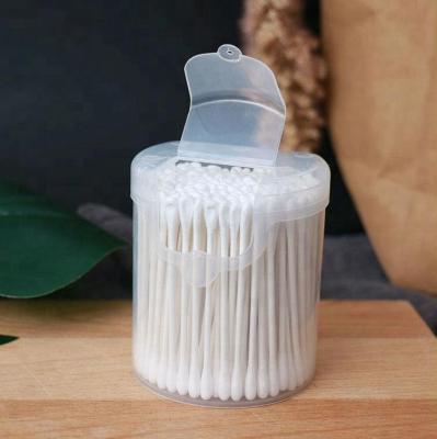 China Disposable Popular Product Cotton Earpick Dual Function Cotton Swab Two In One Paper Earbud for sale