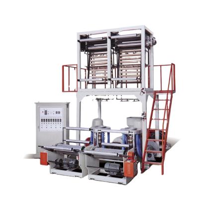 China Polyethylene Sheet / Plastic Film Double Die Head Film Blowing Machine For Food And Apparel Packing for sale