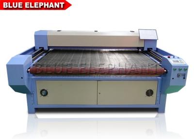 China Cloth / Fabric Laser Cutter Laser Engraving And Cutting Machine For Leather HIWIN Linear Guide for sale