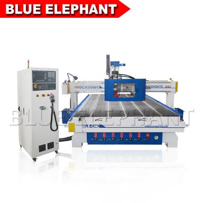 China 2040 BLUE ELEPHANT Best Autotool Change System CNC Router Wood Carving Machine for Aluminum or Furniture for sale