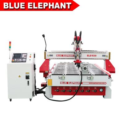 China BLUE ELEPHANT automatic 3d wood carving engraving machine cylinder 3d objects cnc router atc with rotary for sale