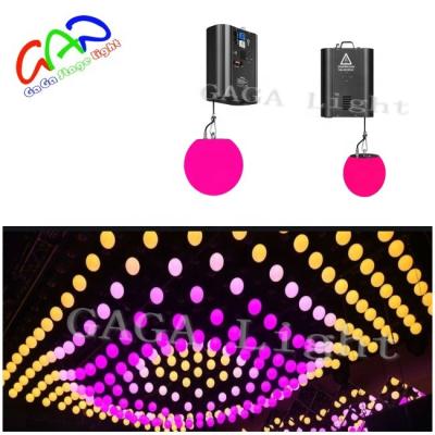 China Winch and Kinetic Theme Park DMX Control System RGB Led Lifting Ball for sale