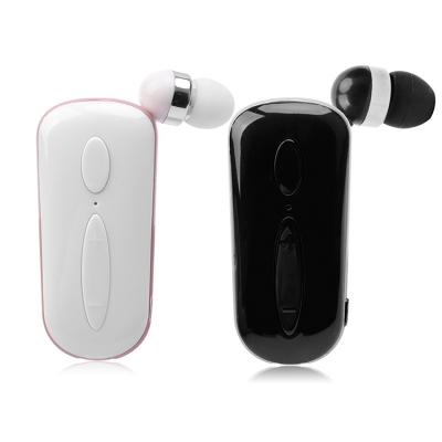 China CUT COLLAR TYPE Fashionable Black Headphones Single Ear Wireless Motion Retractable Cable Earbuds for sale