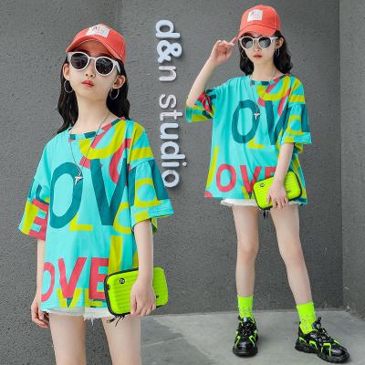 China Children's T-shirt Children's T-shirt Summer Anti-Shrink Little Girls T-shirt Summer Half Sleeve Short Top for sale