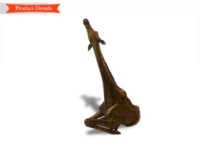 China Giraffe Bronze Sitting Animal Jir Giraffenskulptur Escultura de girafa Escultura De China Metal Craft Giraffe Statue Decor Sculpture for sale