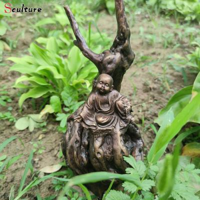 China Chinese China Little Buddha Monk Fengshui Bronze Buddha Statue Religious Bronze Statues for sale