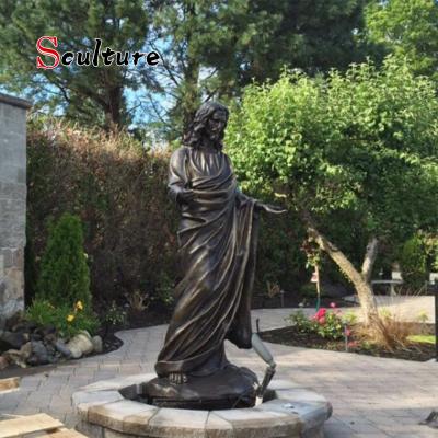 China Life Size Antique Outdoor Bronze Decor Life Size Europe Church Statue Religious Sculptures With Factory Price for sale