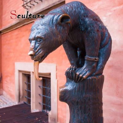 China Europe SCULTURE Outdoor Decoration Life Size Wild Animal Bronze Bear Sculpture Bronze Statue for sale