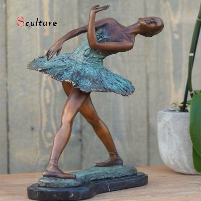 China Europe Art Deco Ballerina Statue Figures Bronze Sculpture For Gifts for sale