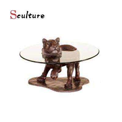 China Europe Art Decoration Bronze Animal Coffee Table Base Sculpture for sale