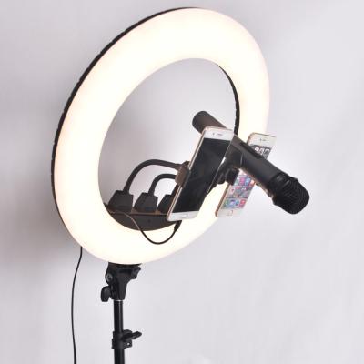 China Alloy+ ZB-F448 22 Inch LED Celebrity Aluminum Plastic Mobile Phone Web Light Fill Selfie Beauty Ring Photo Live Lamp for sale