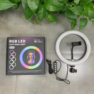 China Video Live Makeup Photography RGB COLORFUL Selfie Ring Light from TikTok YouTube with Tripod Live Stream Makeup Dimmable Led Camera Beauty Ringlight for sale