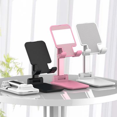 China Adjustable Foldable Desktop Phone Holder Stand Aluminum Alloy Power Bank Phone Desk Stand for sale