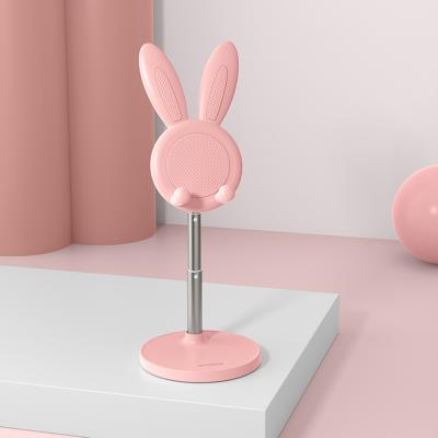 China Portable Foldable Cute Bunny Sytle Adjustable Desk Phone Stand Tablet Phone Holder Desktop Stand for iPhone iPad Tablet for sale