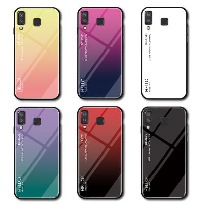 China Luxury 360 Degree Phone Case For Samsung Galaxy A8 Star/A9 Star Case Gradient Tempered Glass Phone Case for sale