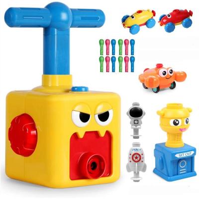 China Hot Selling Inertial Squeezing Air Power Balloon Car Launcher Stress Reliever Science Experiment Educational Toys For Children for sale