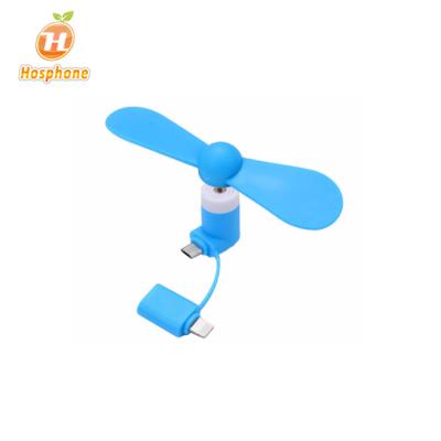 China Wholesale Air Cooling 2 in 1 USB Portable Mini Fan Electric Fan Cell Phone Plug Fans for iPhone for Android for sale