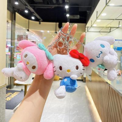 China Sanrio Home Plush Kids Adults Birthday Decoration Key Chain Kawaii Soft Stuffed Plush Toys Kuromi My Melody Soft Dolls Kids Sanrio Key Chain Plush Toy for sale