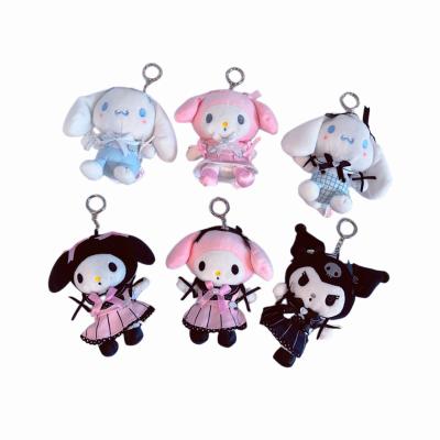 China High Quality Kawaii Sanrioed Cat Anime Pendant Series Cinnamoroll Mymelody Plush Toy Kids Adults Birthday Home Decoration Toys Key Chain Kuromi Stuffed Doll for sale