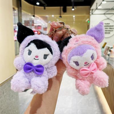 China Home Gifts Toy Backpack Pendant Keychain Girl Doll Room Decor Plushie Figure Kawai Kuromi Sanrio Series Anime Cartoon Plush Toys Kids Adults Birthday Decoration for sale