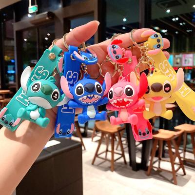 China Cute Anti-Lost Cartoon Dot Keychains Backpack Decor 3D PVC Key Chain Dangling Plastic Key Chain for sale