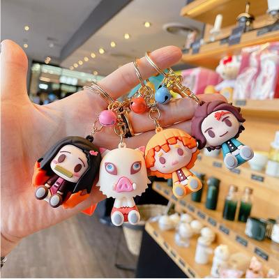 China One Piece Japanese Cute Anti-lost Kawaii Shaker Animal 3D Pendant Tea Lanyard Hamster Enamel Anime Fabric Boba Keychain Demon Slayer Keychains for sale