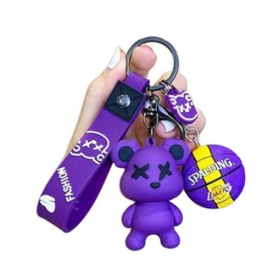 China Mini Basketball Shoes Tidal Bear Doll DIY Key Rope Key Sports Pendant Creative Leather Jewelry For Men And Women 3.5cm*5cm for sale