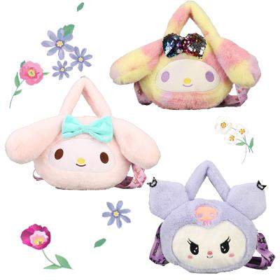 China Kids Adults Birthday Decoration Home Cartoon Kuromi Sanrio My Melody Bag Kuromi Cinnamorol Stuffed Backpack Anime Soft Plush Toys for sale