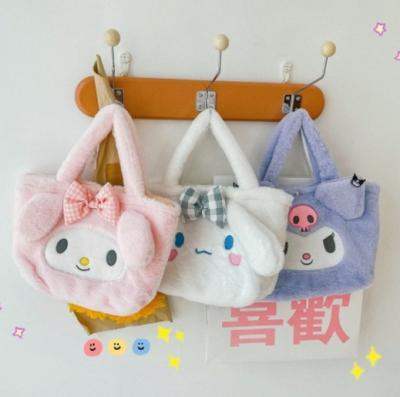 China Kuromi Kitty Plushie Backpack Anime Melody Cinnamoroll Purse Kawaii Sanrio Plush Bag Cartoon Stuffed Birthday Gifts For Girls for sale