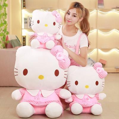 China Cute Fun Cute Hello Kitty Plush Cat Dolls Soft Stuffed Doll Sofa Sleeping Decorations Plush Toy Hello Kitty Pillow for sale