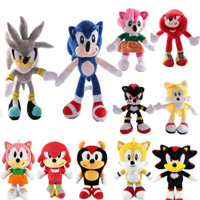 China Plush Stuffed Amy Rose Shadow Silver Knuckles Super Tails Plushies Cartoon Character Tails Hedgehog 2 Toys DollH for sale