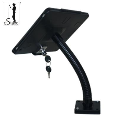 China eStand 24007-102 Durable Gooseneck Tube Rotating Durable Metal Mounted Tablet Stand With Lock Restaurant Catering Order For iPad 10.2