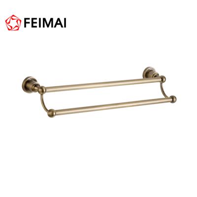 China Modern Classic Style Double Antique Design Towel Bar Holder Rail for sale