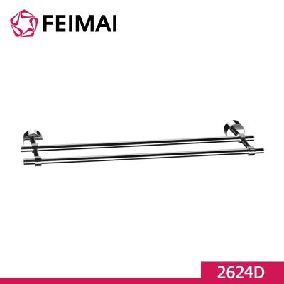 China With Hook Factory Customized Double Brass Towel Bar / Towel Rail Towel Rod for sale