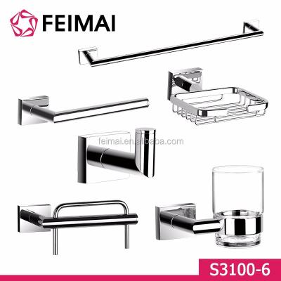 China Brass Bathroom Fittings Toliet Hotel Designs Mirror Polished Hardware Sets for sale