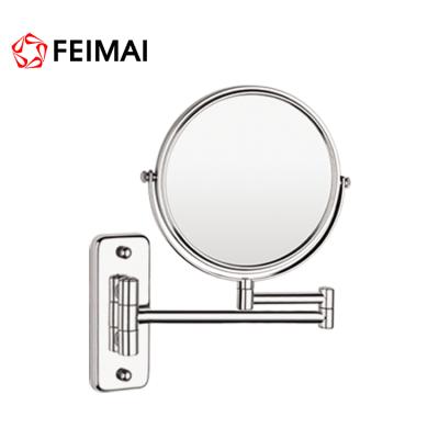 China 2-Face Bathroom Design Double Sided Wall Makeup Full Size And Magnifying Mirror for sale