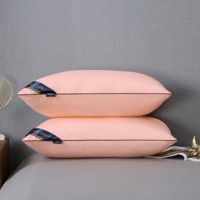 China 45*75cm New Design Portable Premium Soft Pink Hilton Hotel Quality Pillow Five Star With Pillowcase for sale