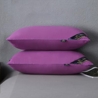 China Five Star High Quality Portable Hilton Pillow Hotel Bed Sleeping Purple Luxury Rests for sale