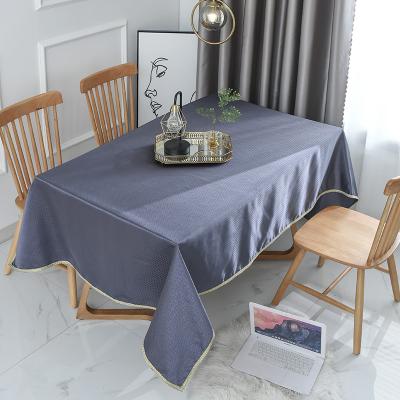 China 100% Polyester Rectangle Square Stretch Table Cloth Wedding Home Table Cloths for sale