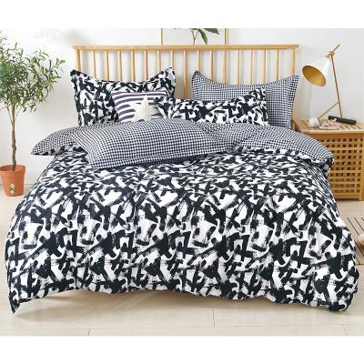 China Portable Bedding Set 3/4 Piece 100% Polyester Duvet Cover Set Large Bedding Sets Full Queen King Size for sale