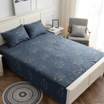 China Jacquard 100% Polyester 3d Printed Queen Textile Pattern Sheets Home Fitted Bed Cover for sale