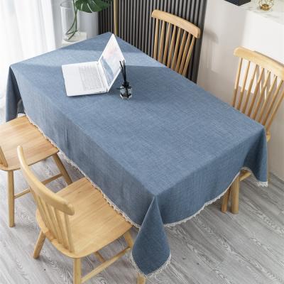 China Handmade Linen Stretch Rectangle Lace Table Cloth Table Cloth For Home Decorate for sale