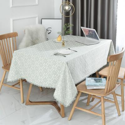 China Modern Simple Dyed Stretch Rectangle Dining Banquet Event Tablecloth Rectangle for sale