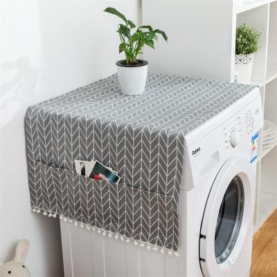 China Runner Dustproof Cloth Table Cotton Polyester Printing Jacquard Fridge Refrigerator Cover Dust Cover for sale