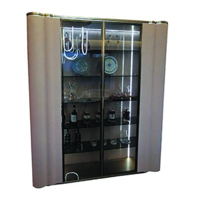 China Modern Style Aluminum Luxury European Classic Glass Display Shelf Furniture Cabinet Glass Wine Cabinet for sale