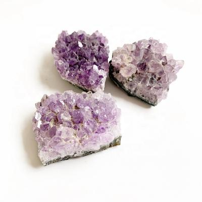 China Natural Europe Healing Stones and Purple Quartz Crystal Cluster Druzy Stone from Amethyst Mineral Geode Crystals Specimen for sale