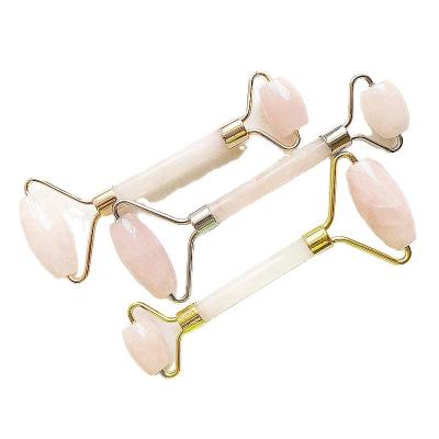 China Europe Polished Healing Stone Crystals Wholesale Black Opalite Rose Quartz Stone Double Head Crystal Massage Rollers Hand Held Tool for sale