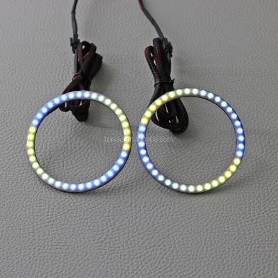 China Universal Cars RGB Color Changing Diffuse LED Halo Light 100mm Cotton Angel Eyes For Universal Car for sale